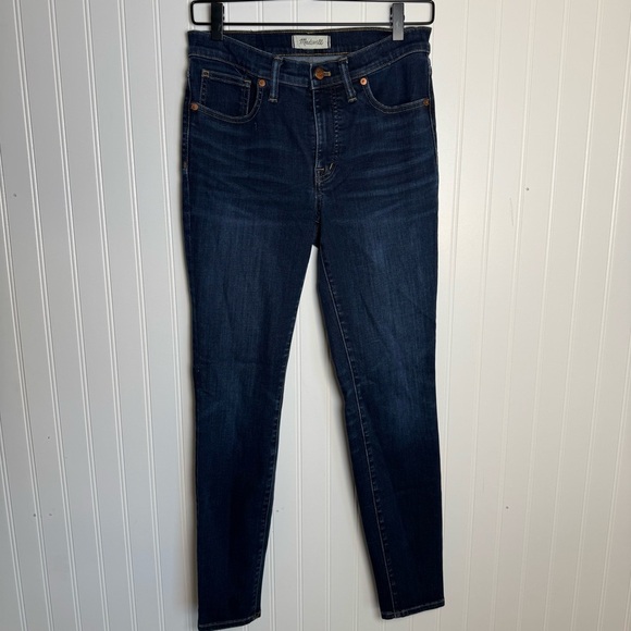Madewell 9” High Rise Skinny Jeans Dark Wash Women’s Size 28 Inseam 28” - Picture 2 of 14
